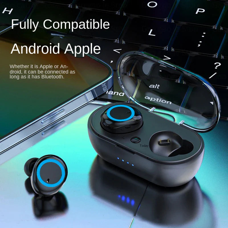 Y50 Bluetooth Headset TWS Binaural in Ear 5.0 Touch Intelligent Noise Reduction Stereo Wireless Sports Headset