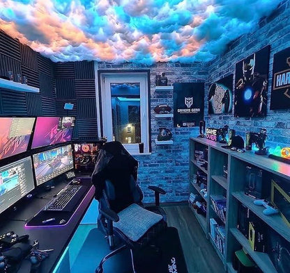 3D Thundercloud LED Light Cotton Lightning Cloud Colorful Atmosphere Night Light, DIY Creative Cloud Lights Gaming Room Garage Club Bar Dj Party Light