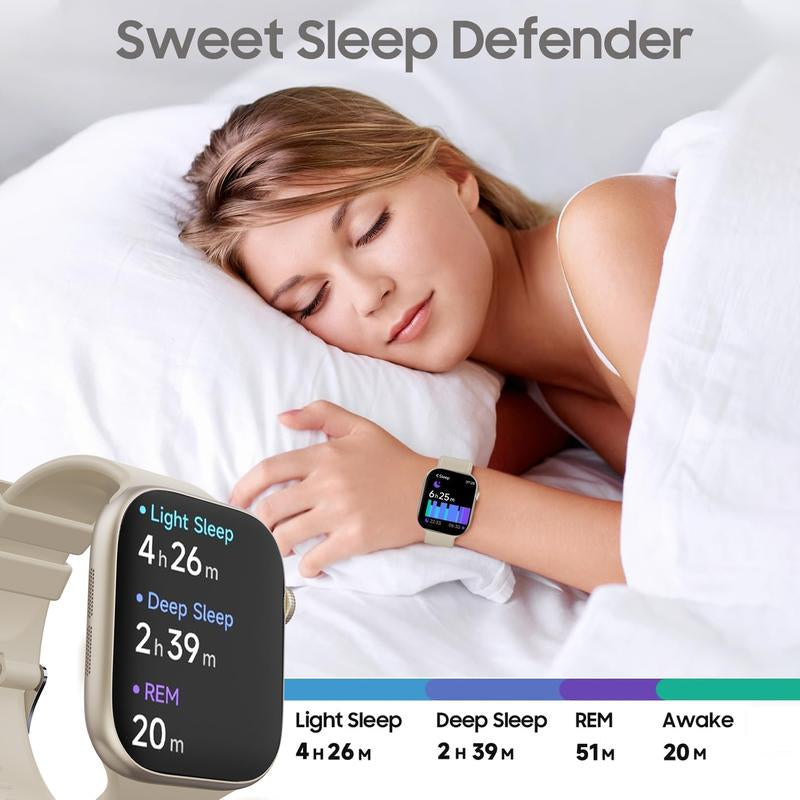 2025 Fashion Touch Screen Smart Watch for Men Women, Smartwatch with Call Function, Messages Reminder, Multifunctional Fitness Watch with 100+ Sports Modes, Activity Tracker, DIY Watch Dials, Waterproof Watch for Android Iphone