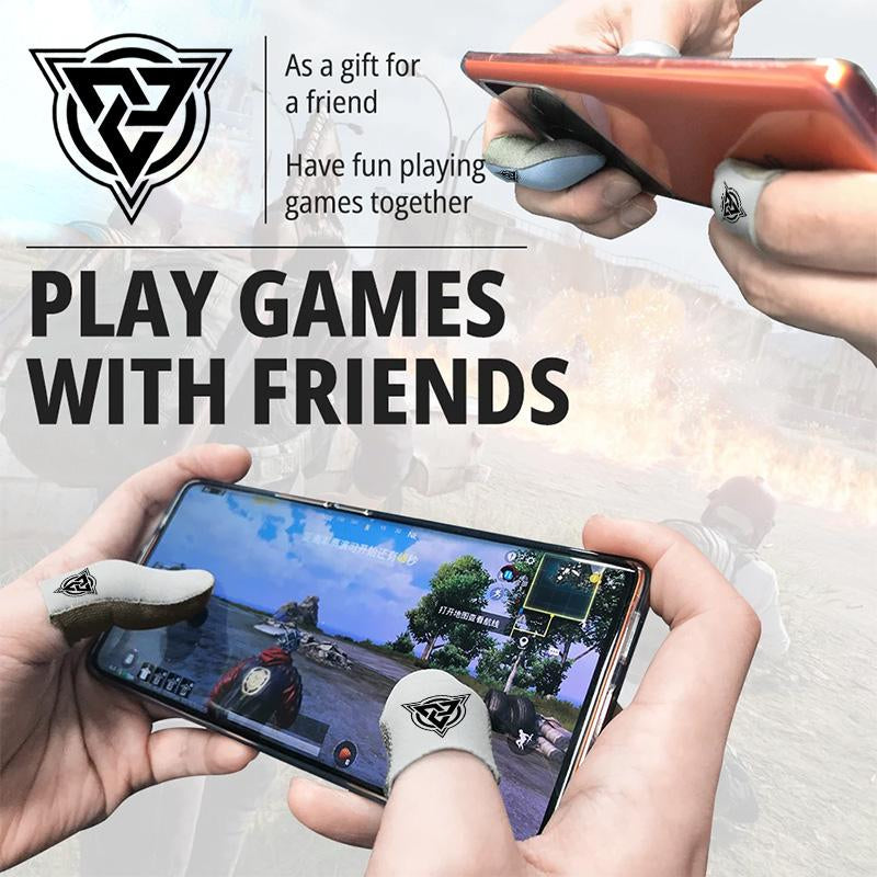 Bluewow Mobile Gaming Finger Sleeves Ultimate Precision Comfort Anti-Sweat Breathable Thumbs Cover Superconductive Silverfiber Esports Controller Thumbsticks for Game Console Accessories