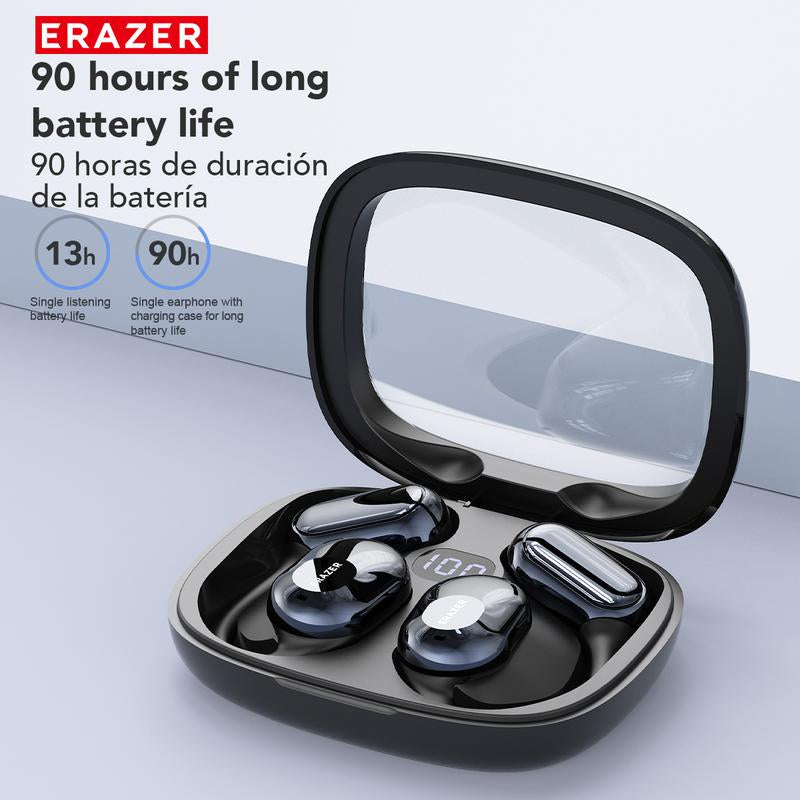 Open Bluetooth Headset HIFI Sound Quality Music Wireless Headset Gaming Low Latency Wireless Headset IPX5 Waterproof OWS Headset Comfortable to Wear Headset Touch Built-In Microphone Headset Supports Ios and Android