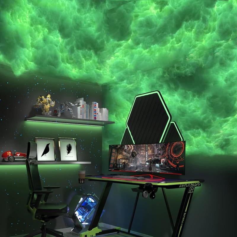 3D Thundercloud LED Light Cotton Lightning Cloud Colorful Atmosphere Night Light, DIY Creative Cloud Lights Gaming Room Garage Club Bar Dj Party Light